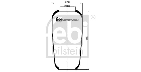 FEBI BILSTEIN Кожух пневматической рессоры 20883